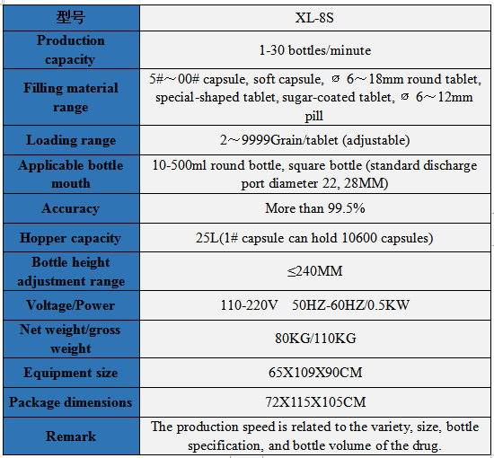 XL-8S参数