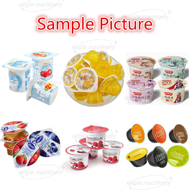 เครื่องบรรจุและปิดผนึกถ้วยเยลลี่โยเกิร์ตซอสอัตโนมัติ