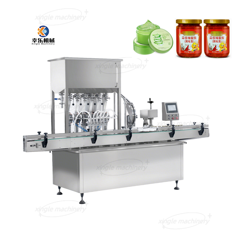เครื่องบรรจุและปิดผนึกขวดแยมโยเกิร์ตวางอัตโนมัติ