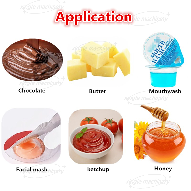 เครื่องบรรจุตุ่มช็อกโกแลตเนยเหลวขนาดเล็ก