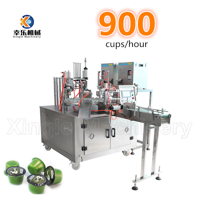 เครื่องบรรจุและปิดผนึกถ้วยเยลลี่โยเกิร์ตซอสอัตโนมัติ