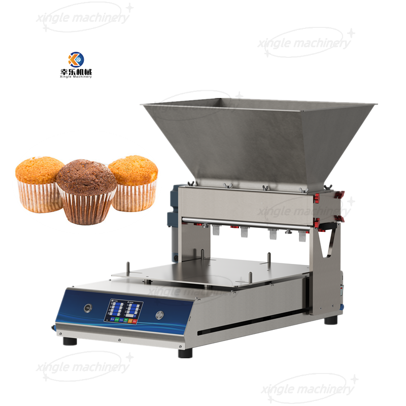 เครื่องบรรจุช็อคโกแลตคัพเค้กอัตโนมัติขนาดเล็กแบบตั้งโต๊ะ
