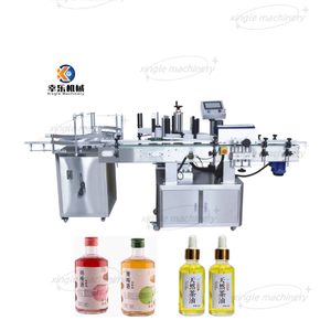 เครื่องติดฉลากขวดกลมแนวตั้งอัตโนมัติสำหรับขวดแก้ว