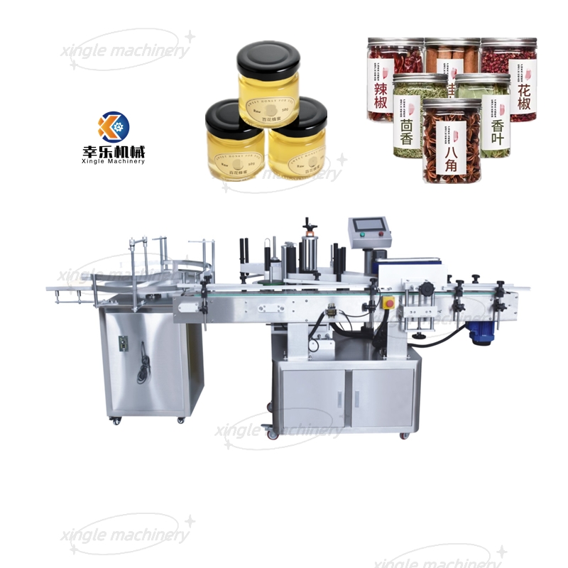 เครื่องติดฉลากขวดกลมแนวตั้งอัตโนมัติสำหรับขวดแก้ว