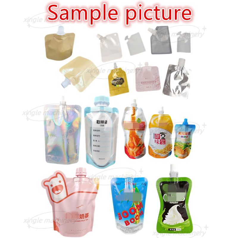 เครื่องบรรจุและปิดฝาถุงพวยวางของเหลวอัตโนมัติ